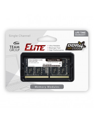 16G DDR4 2666 TEAM ELITE SODIM